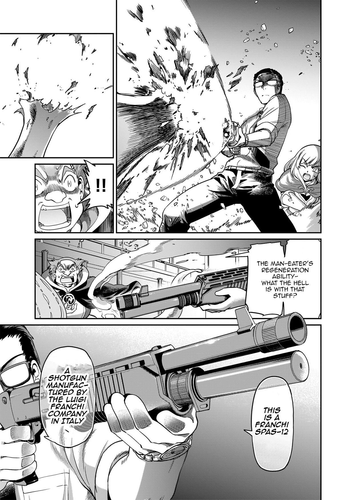 The gunner’s life of a middle-aged man summoned to another world and armed with a rifle: an airsoft addicted salaryman returns to the alternative world after work Chapter 3 - Page 15