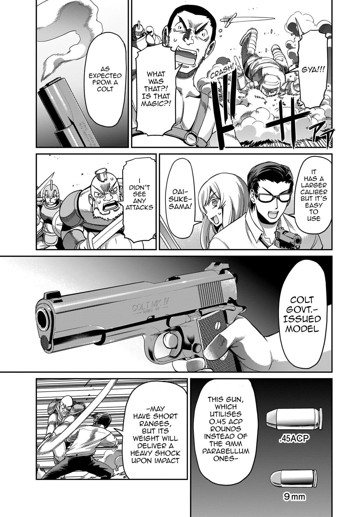 The gunner’s life of a middle-aged man summoned to another world and armed with a rifle: an airsoft addicted salaryman returns to the alternative world after work Chapter 6 - Page 5