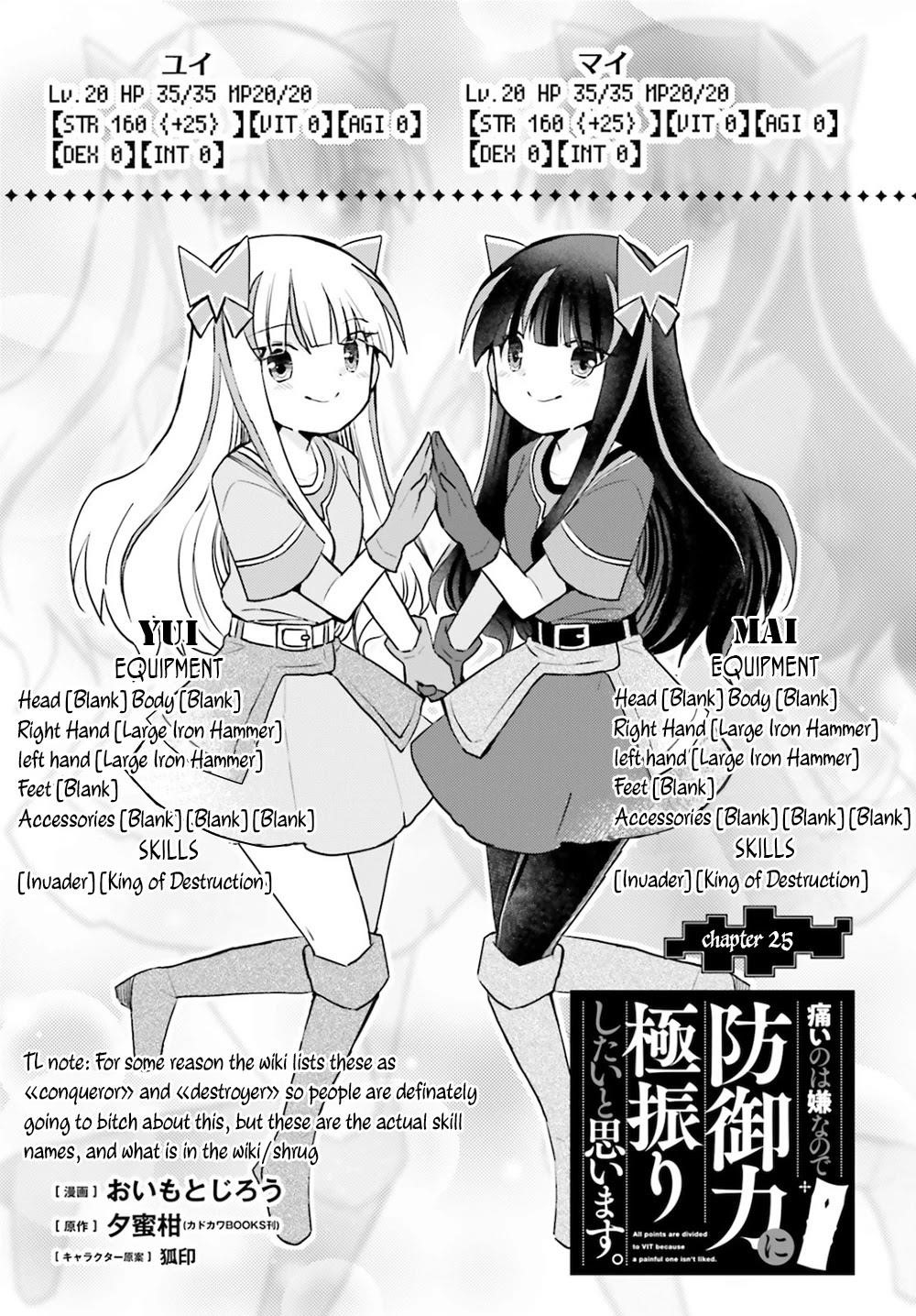 Itai No Wa Iya Nanode Bougyo-Ryoku Ni Kyokufuri Shitai To Omoimasu Chapter 25 - Page 1