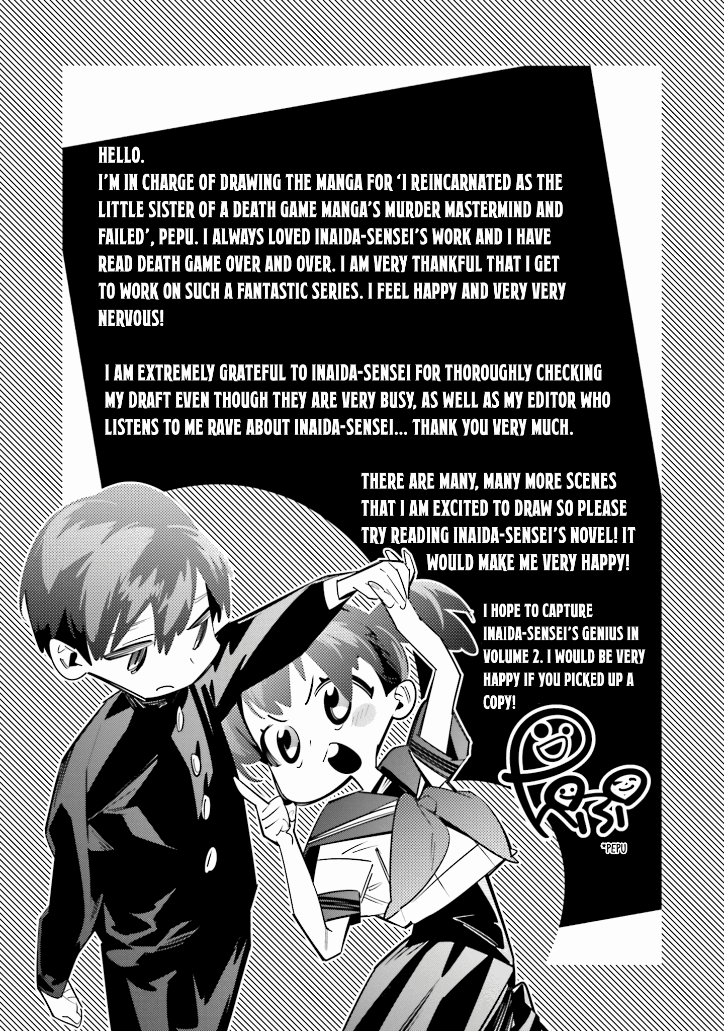 I Reincarnated as the Little Sister of a Death Game Manga’s Murder Mastermind and Failed Chapter 4 - Page 33